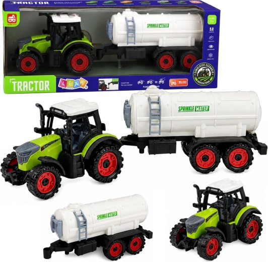 Children’s farm tractor with tanker trailer (flywheel) 34 cm