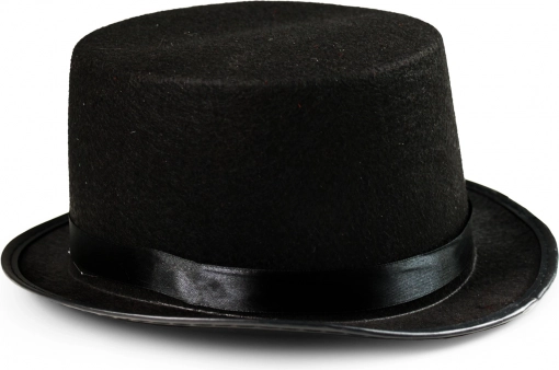 Elegants melns cilindrs pieaugušajiem