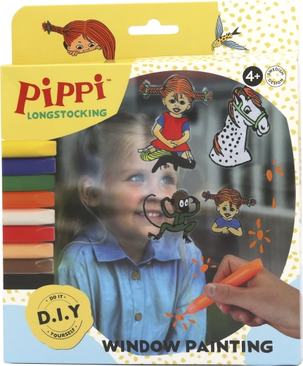 Pippi Langstrumpf radošais komplekts krāsošanai un logu dekorēšanai