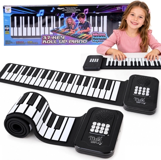 Roll-Up Electronic Piano for Children with 37 Keys