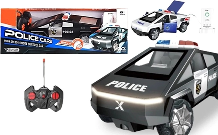 Futuristic RC Remote-Control Police Car