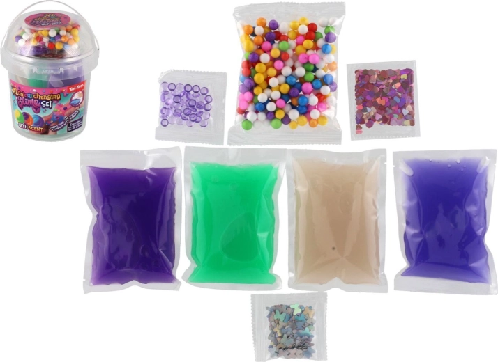 Slime with accessories in a plastic tub, assorted designs - 1 piece