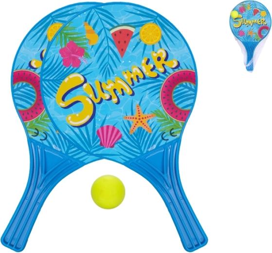 Pludmales raketes ar bumbiņu 37,5 cm – zilas
