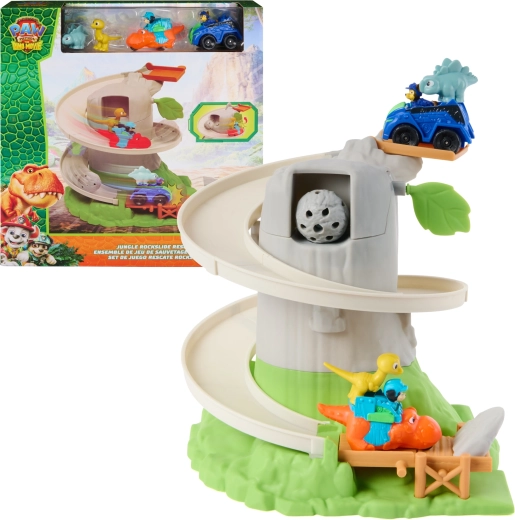 Spin Master Paw Patrol: The Dino Movie Jungle Rockslide Rescue – rescue track with vehicles and dinosaurs