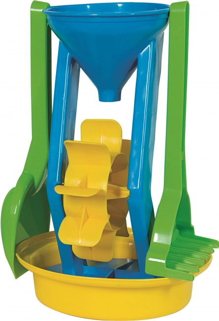 Androni smilšu komplekts ar dzirnavām, augstums 26 cm – Zila
