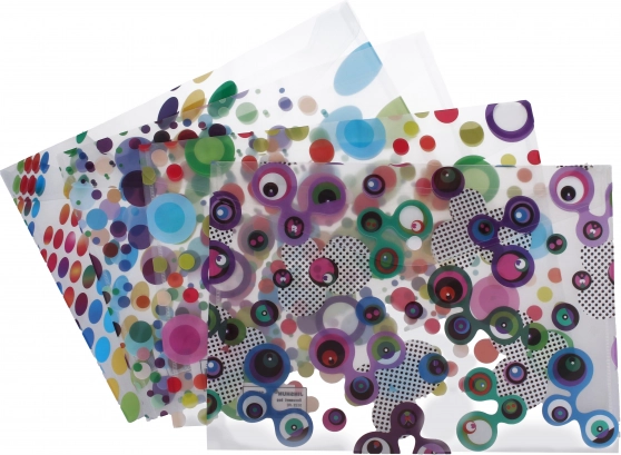 Plastmasas mapīte ar spiedpogu 35,5 × 26 cm