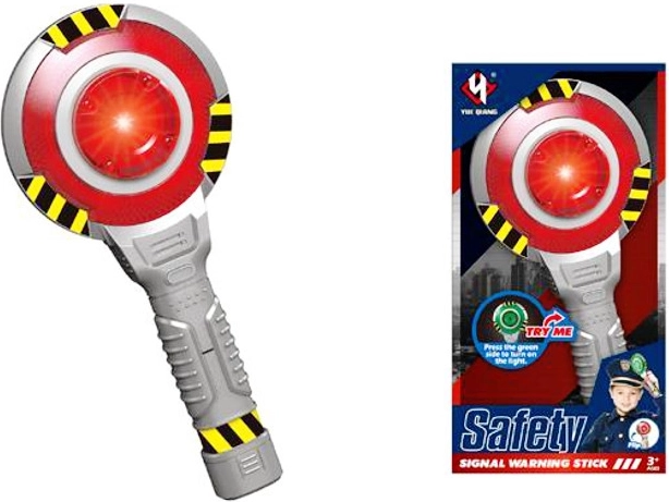 Police badge with light and sound