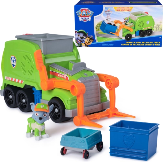 Paw Patrol pārstrādes auto Crush ’N’ Roll ar Rokija figūriņu eco