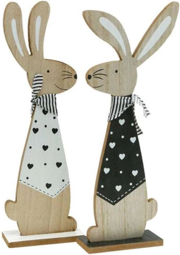 Koka dekors Zaķis Glamour 11 × 33 cm