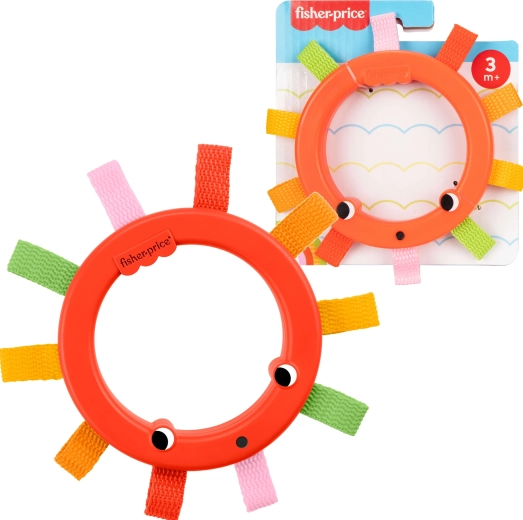 Sensorais gredzens – grabulītis mazuļiem tumši sarkans FISHER-PRICE