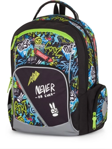 Skolas mugursoma Oxybag OXY GO Funny Boy, grafiti, 22 l