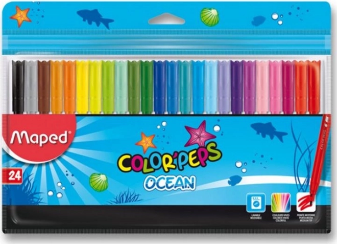 Flomāsteri Maped Color'Peps Ocean, 24 gab.