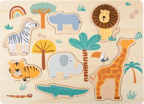 Wooden Insert Puzzle Safari small foot
