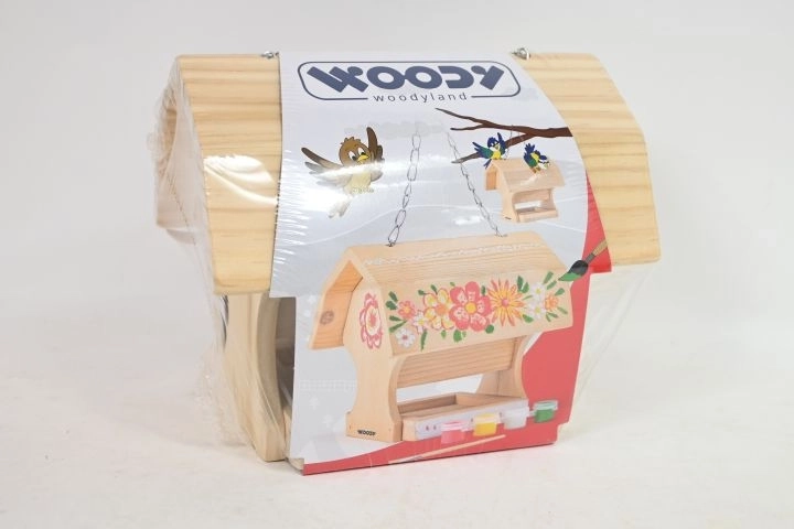 WOODYLAND Wooden Bird Feeder for Painting