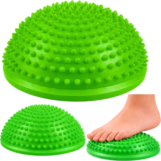 Sensorā līdzsvara puslode pēdu masāžai 16 cm – zaļa