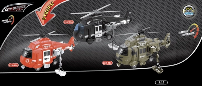 Glābšanas helikopters 1:16 CITY SERVICE CAR