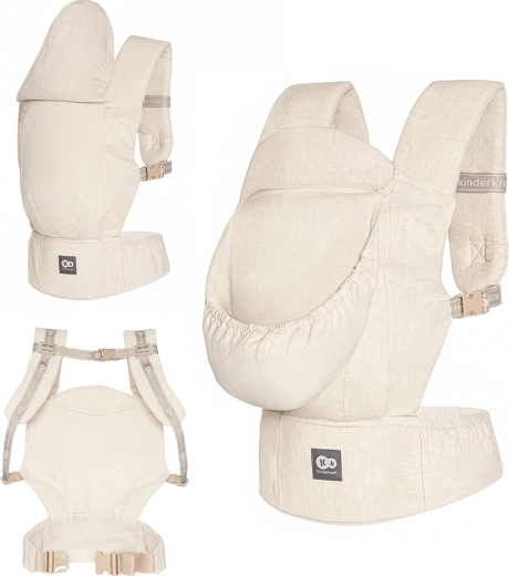 Ergonomiskais bērnu nēsātājs Kinderkraft Elara bēšā krāsā