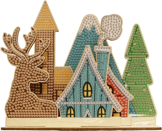 2Kids Toys dimanta mozaīka ar statīvu – briežu ciemats