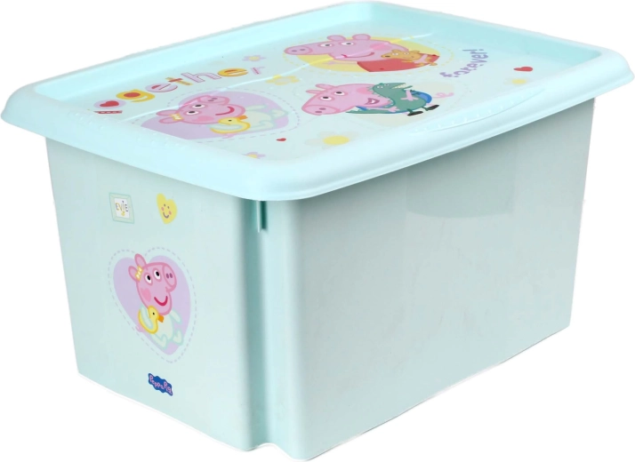 Plastic storage box with lid Peppa Pig 15 l