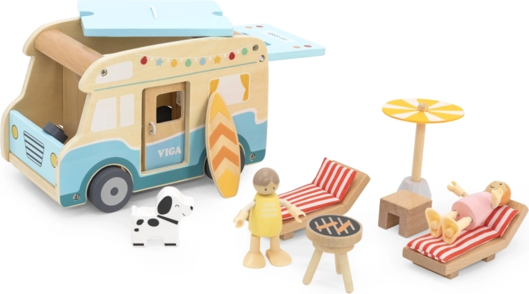 Viga wooden camper van with accessories