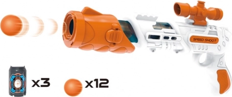 Pistole ar putu bumbiņām ar mērķiem 34 cm