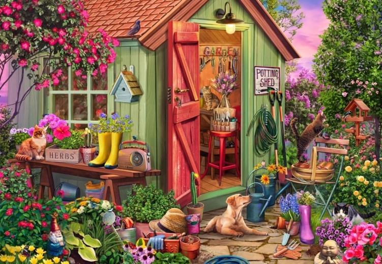 Bluebird puzle Dārza mājiņa 1000 gabaliņu