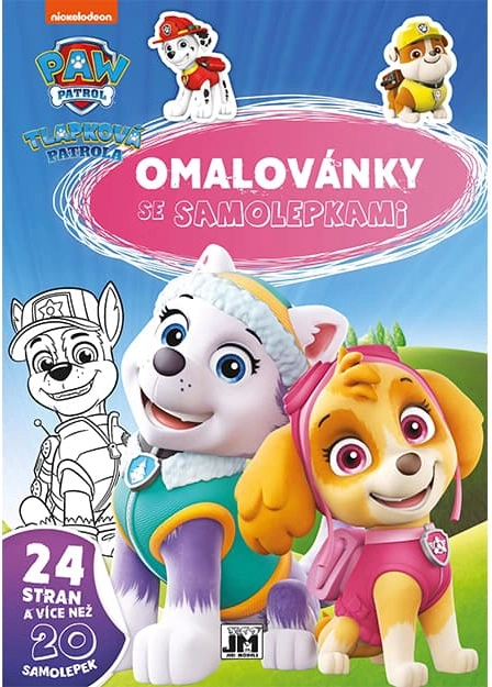 Krāsojamā grāmata A4 ar uzlīmēm PAW PATROL