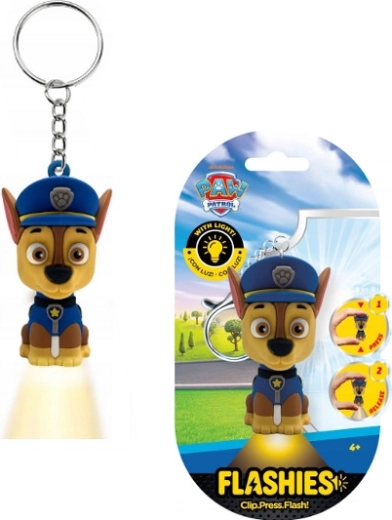 Paw Patrol Chase Keychain with LED Flashlight