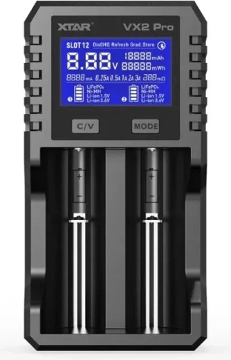 Akumulatoru lādētājs XTAR VX2 Pro