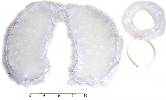 Eņģeļu karnevāla komplekts ar spārniem un aureolu bērniem