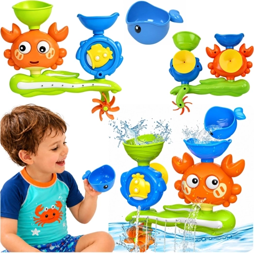Bath Toy with Crab and Whale Waterfall