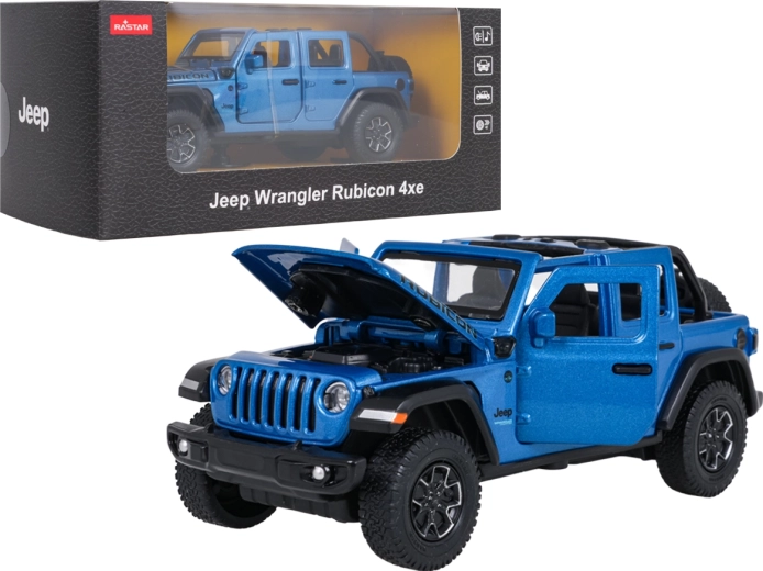 RASTAR Metal Jeep Wrangler Rubicon Model, 1:32 Scale, Black