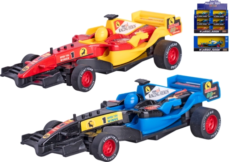 Metāla formulas modelis 12 cm ar atpakaļgaitas (pull-back) mehānismu
