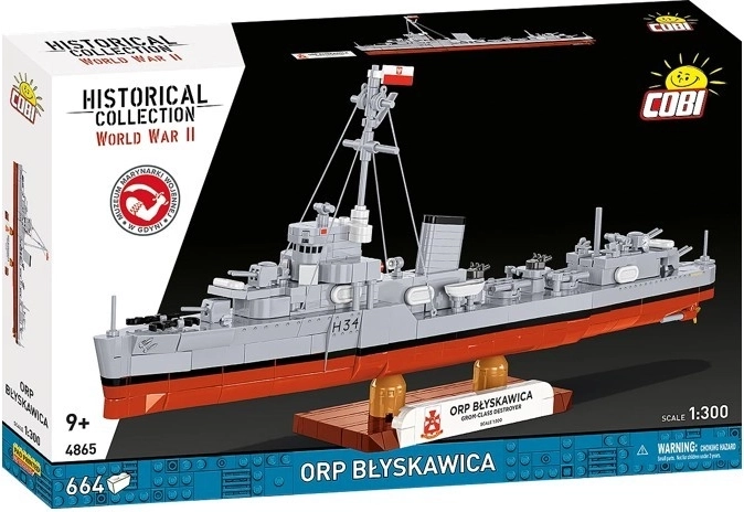 COBI Building Set ORP Błyskawica – Destroyer (664 pieces)
