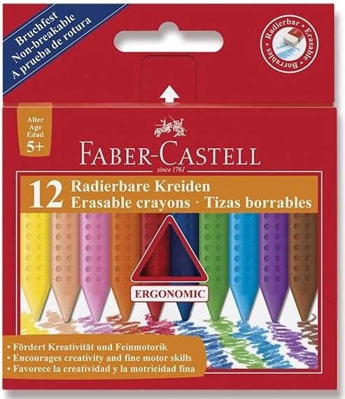 Plastmasas krāsainie zīmuļi 12 gab. FABER-CASTELL