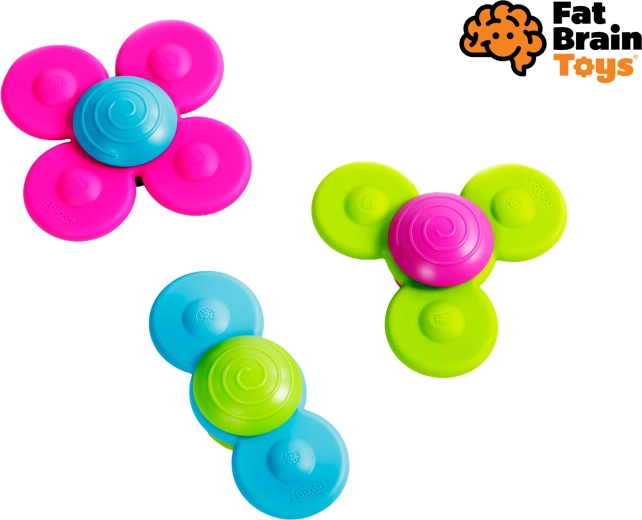 Fidžeta spineri WHIRLY SQUIGZ – komplekts 3 gab. ar piesūcekņiem
