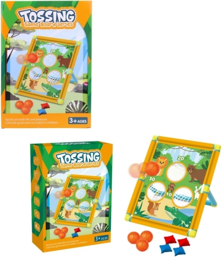 Game set with target, balls and bean bags