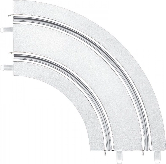Curve 1/90° snow/ice for Carrera GO!!!, GO!!! Plus and Digital 143 slot car tracks (2 pcs)