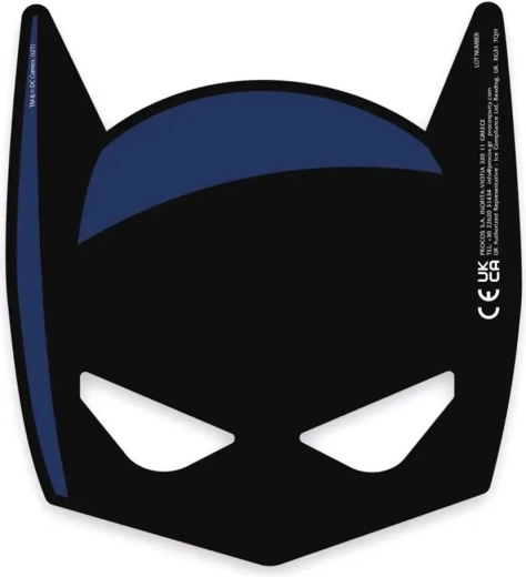 Carnival paper Batman mask - set of 6 pcs