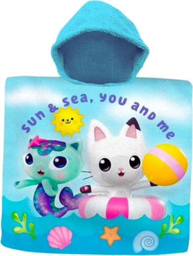 Children’s bath poncho GABBY’S DOLLHOUSE 60 × 120 cm, cotton