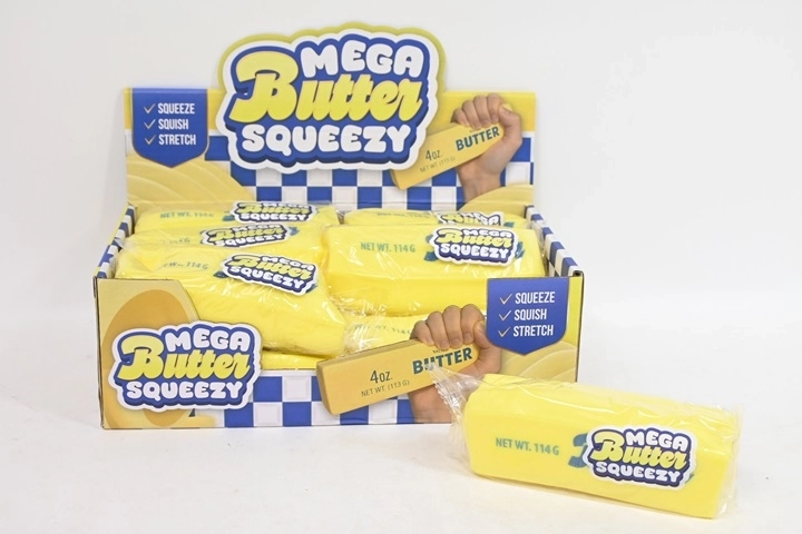Jumbo anti-stress squishy butter cube - 1 piece