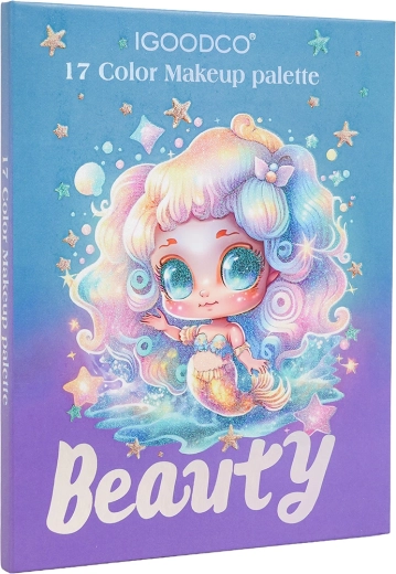 Children's Mermaid Makeup Set in a Blue Palette