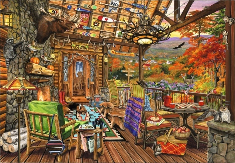 Puzle Adirondack veranda 1000 detaļu