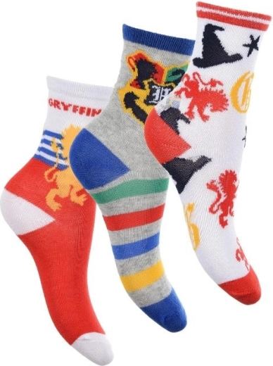 Set of 3 pairs of Harry Potter Gryffindor socks