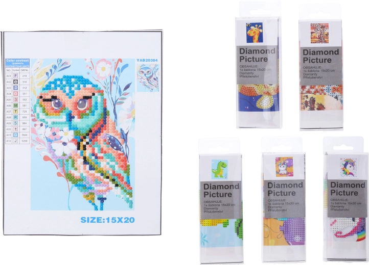 Creative Diamond Painting Set 15 × 20 cm – mix of designs