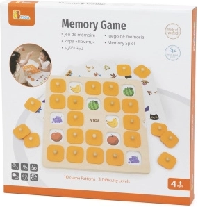 Viga Montessori Memory Game – Large, 10 interchangeable cards