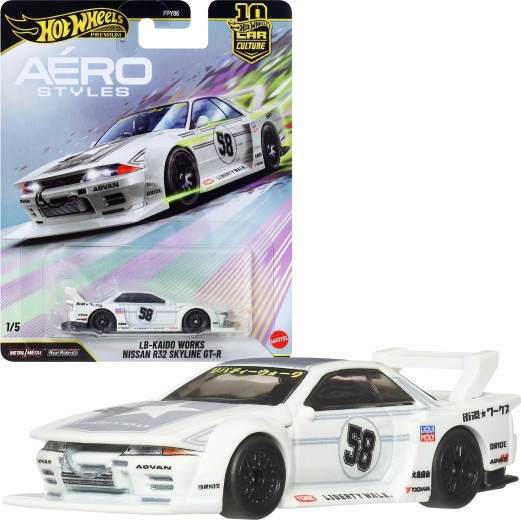 Hot Wheels Premium kulta auto Aero Styles LB-Kaido Works Nissan R32 Skyline GT-R 1:64