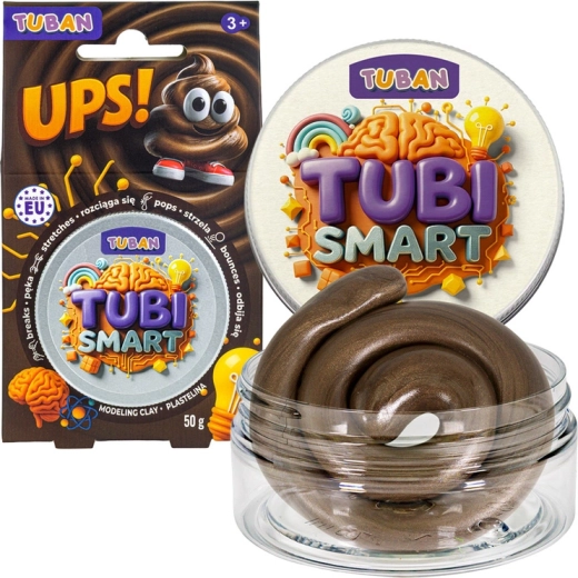 Tubi Smart Modeling Clay brown with glitter 50 g