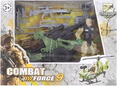 Militārais komplekts ar lielgabalu bērniem