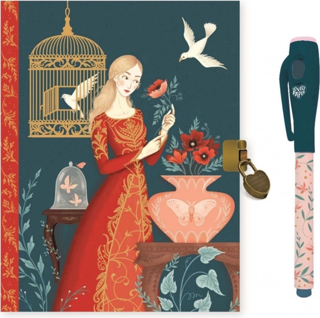 DJECO slepenais dienasgrāmata ar maģisko pildspalvu Lisa